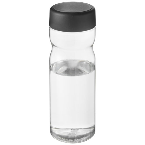 Bouteille à personnaliser 650 ml couvercle H2O Active® Base Tritan™ Translucide et Noir